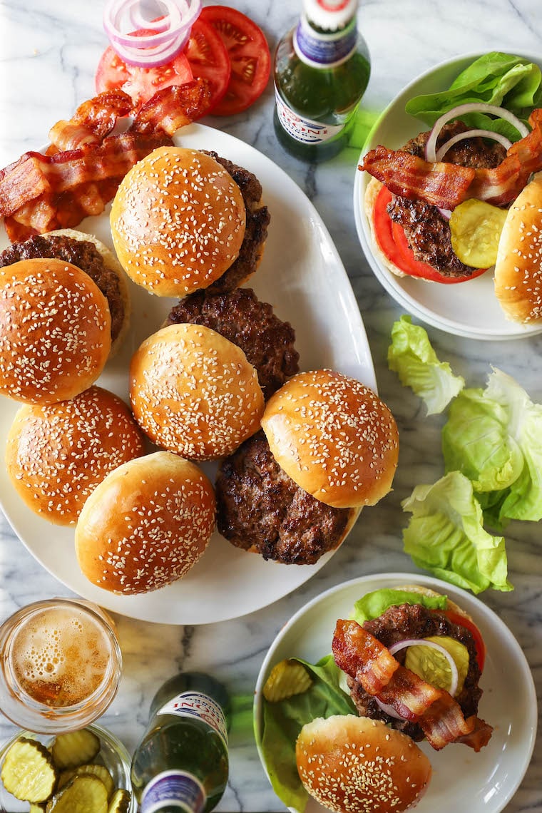 Homemade Hamburger Buns - THE BEST buns ever! So soft, pillowy and airy, perfect for any sandwich. You'll never want store-bought ever again!