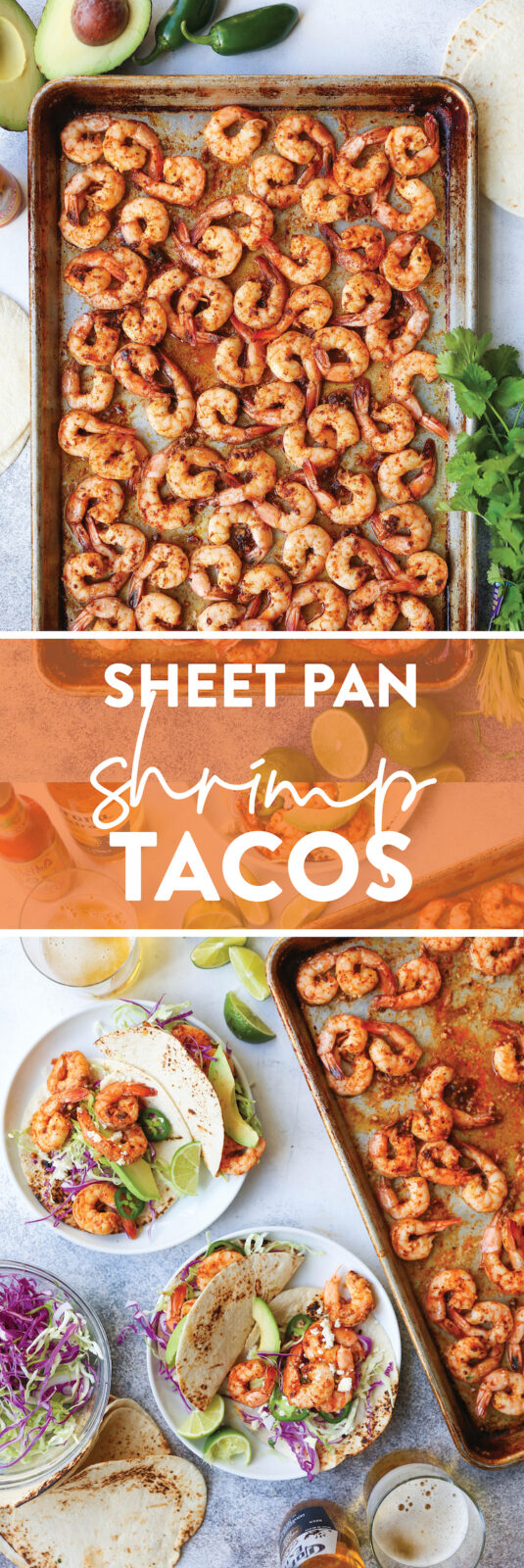 Sheet Pan Shrimp Tacos - Damn Delicious