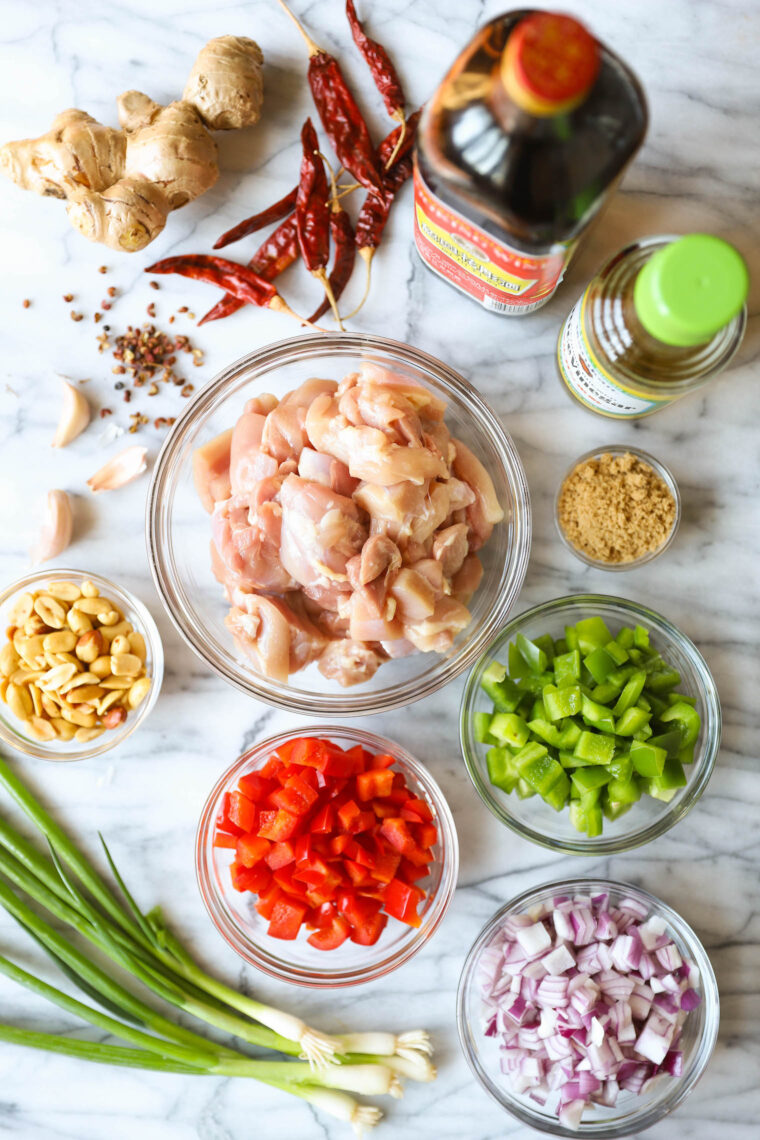 Kung Pao Chicken - Everyone's favorite chicken stir-fry made so easily right at home! Slightly salty, sweet, sour + spicy. A winning combo!