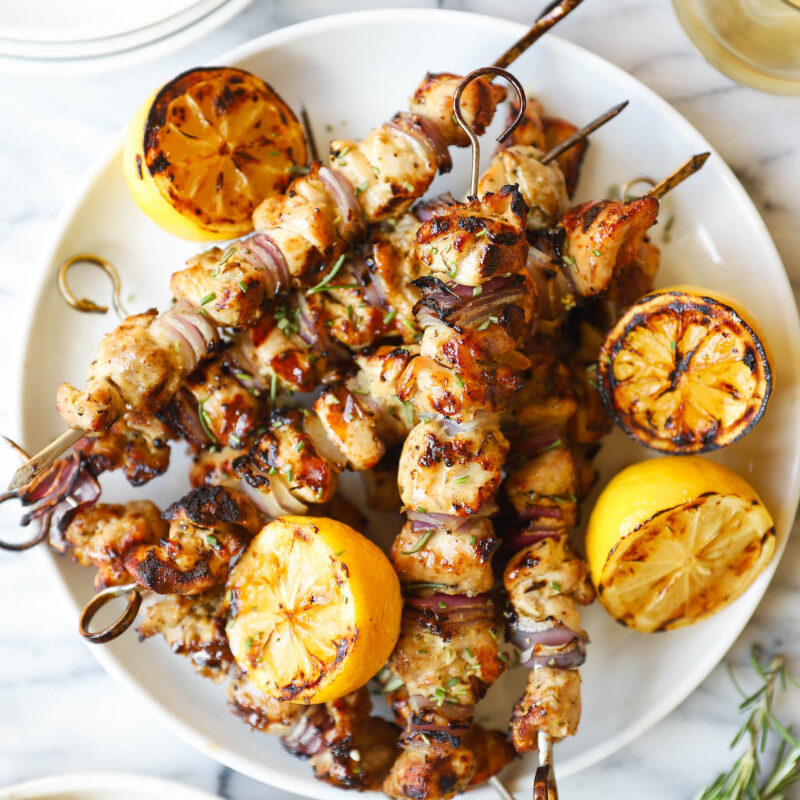 Lemon Garlic Chicken Kabobs