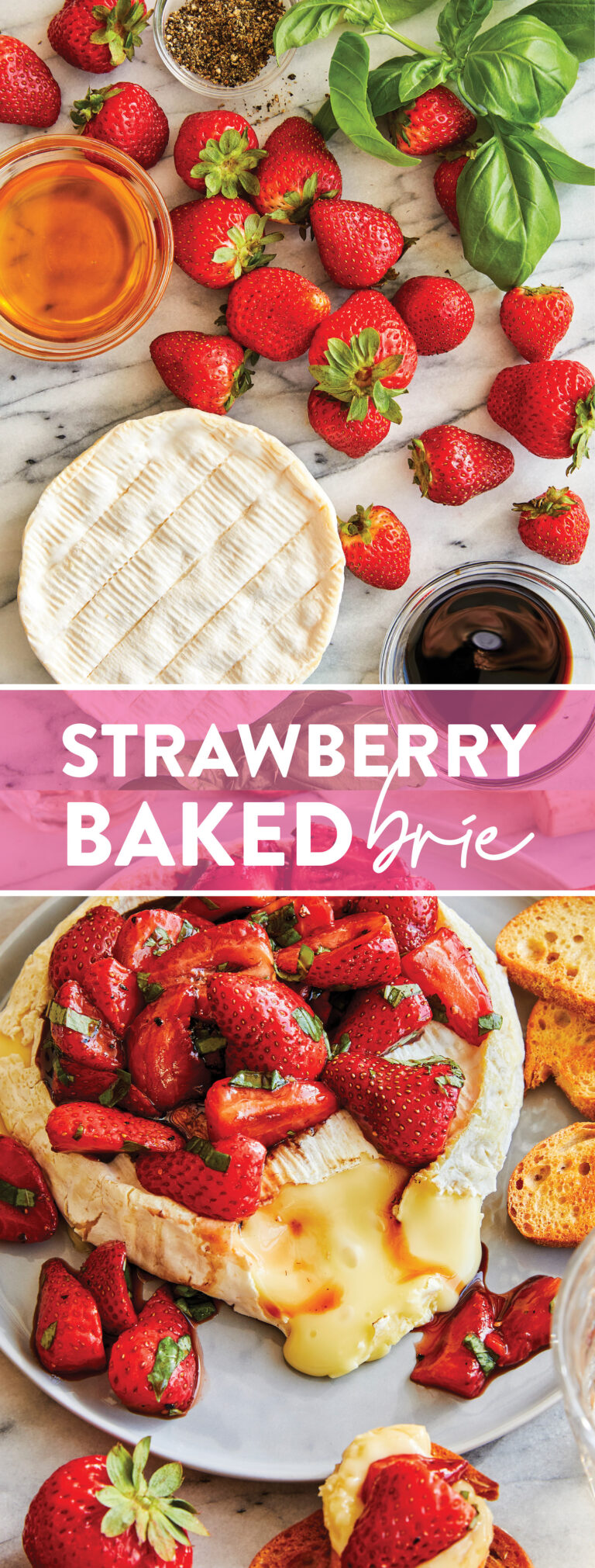 Strawberry Baked Brie Damn Delicious