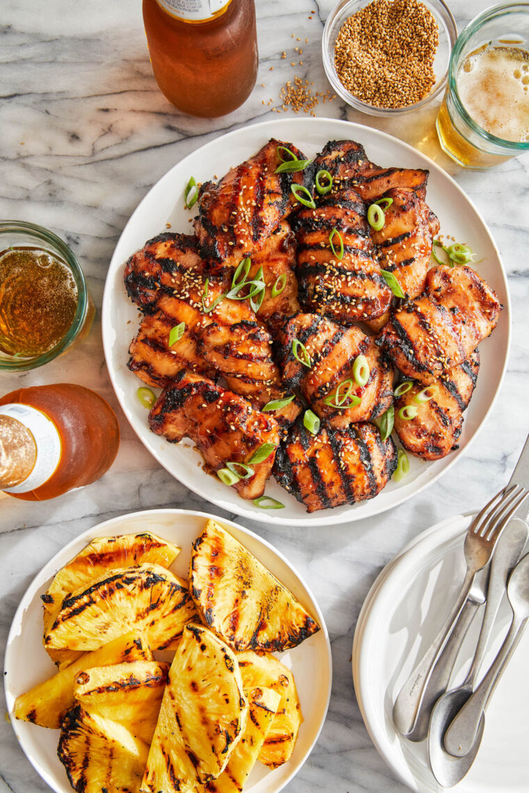 Pineapple chicken thighs - so sticky, so juicy, so soft!  And the leftovers produce amazing rice fried chicken and pineapple chicken.  So smelly good!