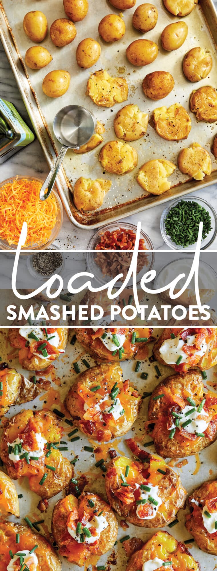 Crispy Smashed Potatoes with Bacon Vinaigrette. - Half Baked Harvest