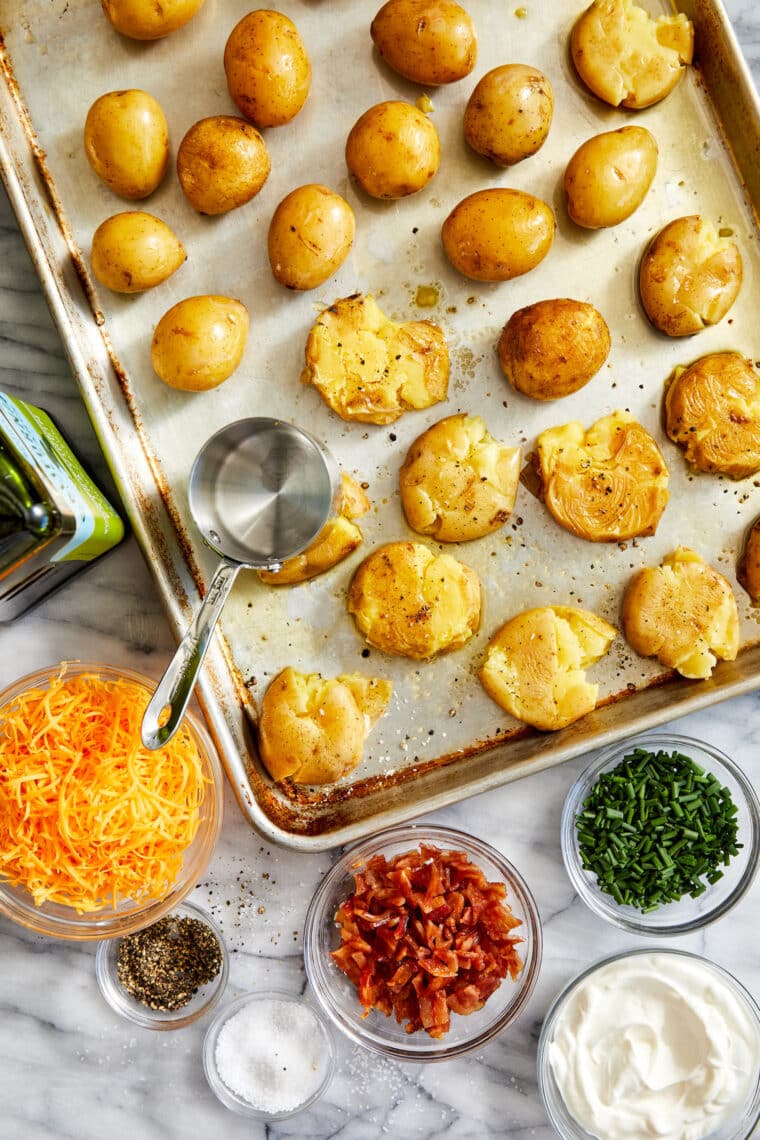 Crispy Smashed Loaded Potatoes