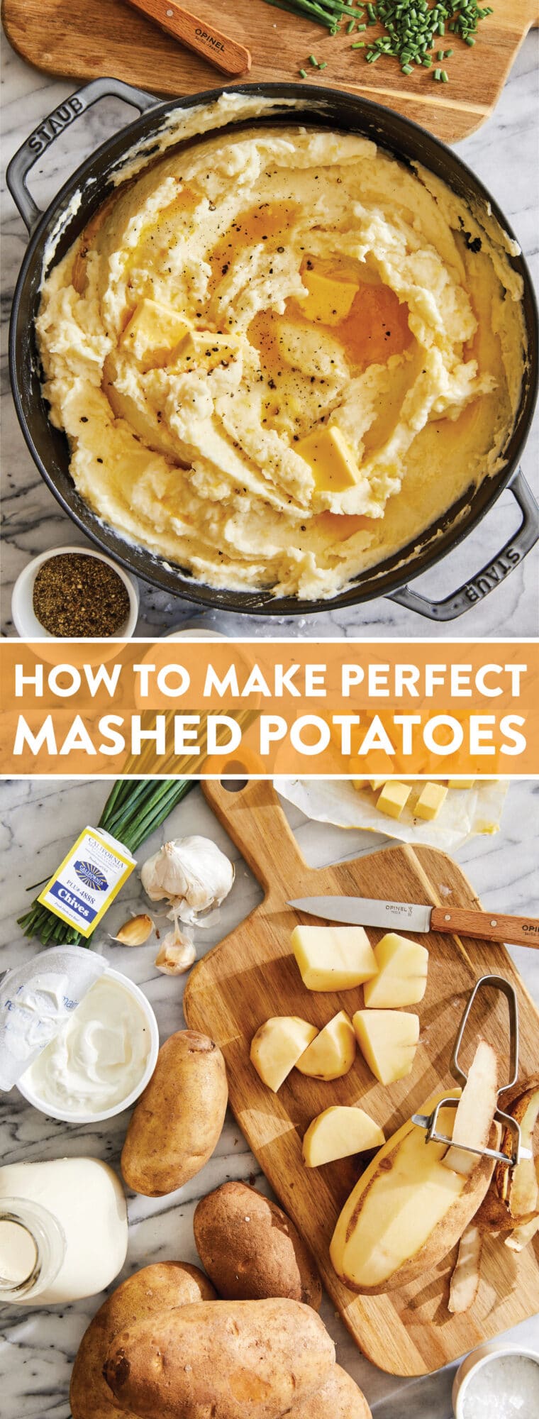 How to Make Perfect Mashed Potatoes - Make the best, most perfect (lump-free) mashed potatoes EVERY SINGLE TIME! So buttery, creamy + fluffy!