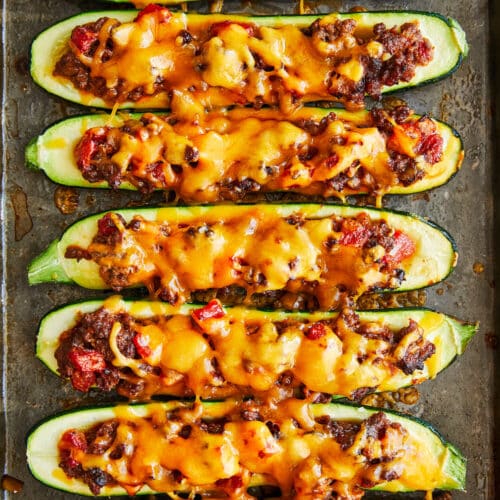 Taco Zucchini Boats Damn Delicious
