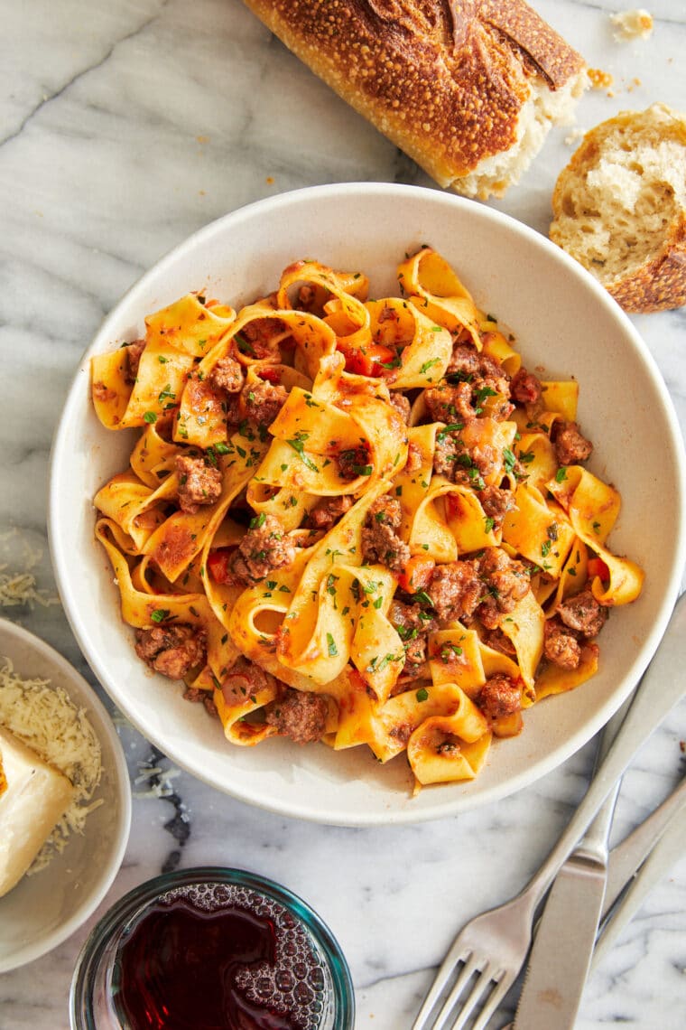 The Best Homemade Bolognese - THE VERY best (freezer-friendly) bolognese sauce! So rich, so hearty, so perfect. Serve over pasta or gnocchi! 