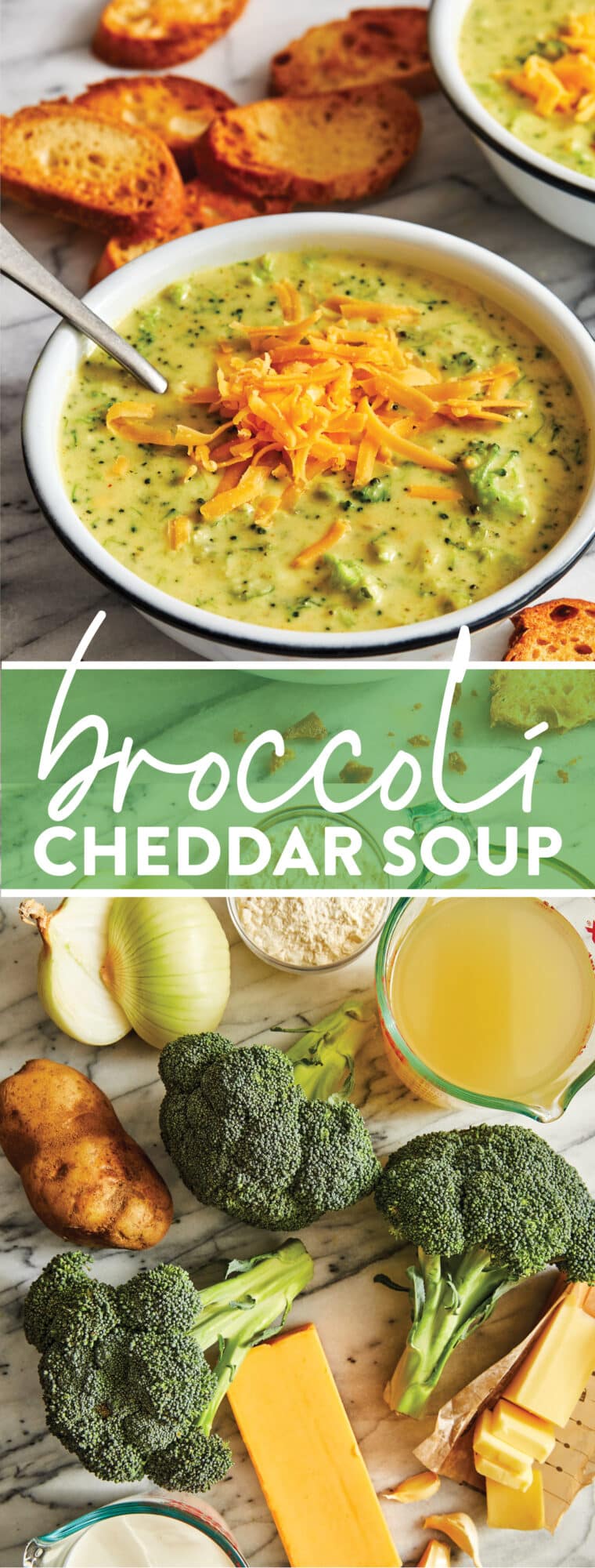 Broccoli Cheese Soup in Bread Bowls (VIDEO) 