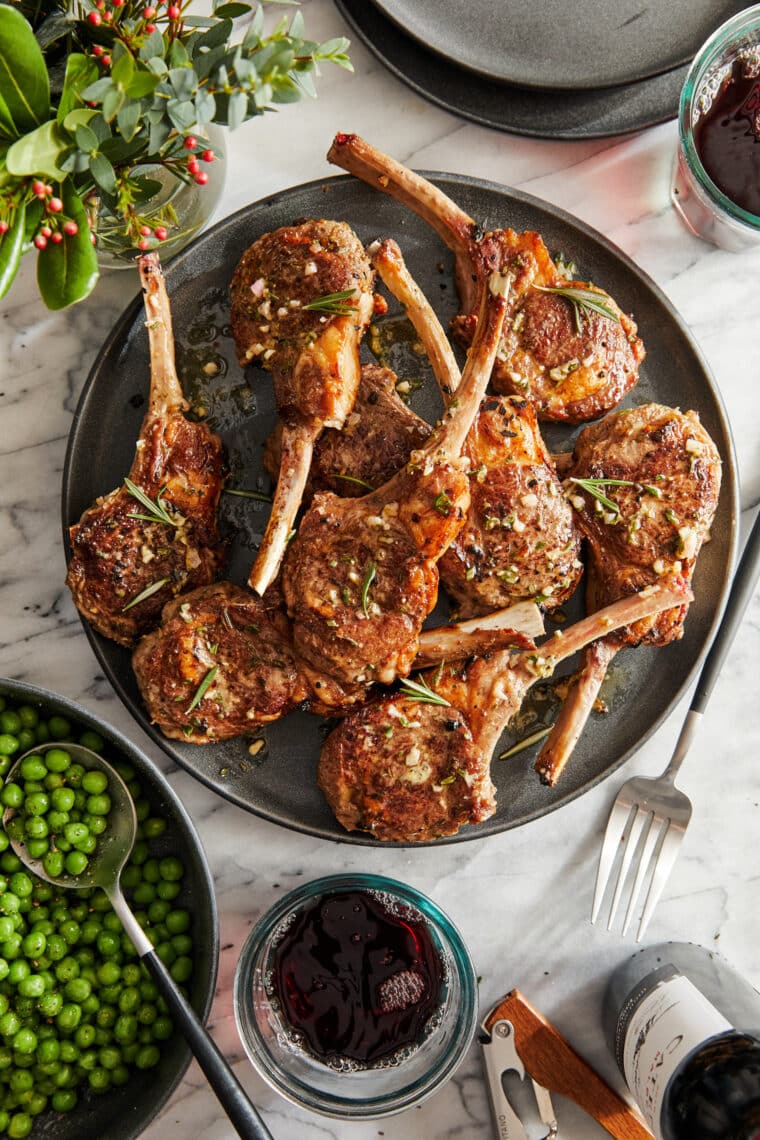 Garlic Rosemary Lamb Chops - Pan-seared until perfectly golden brown with an amazing garlicky, rosemary-thyme marinade. So easy yet so good!