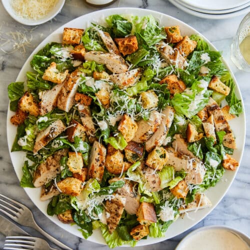 Best Chicken Caesar Salad with Homemade Croutons - Damn Delicious