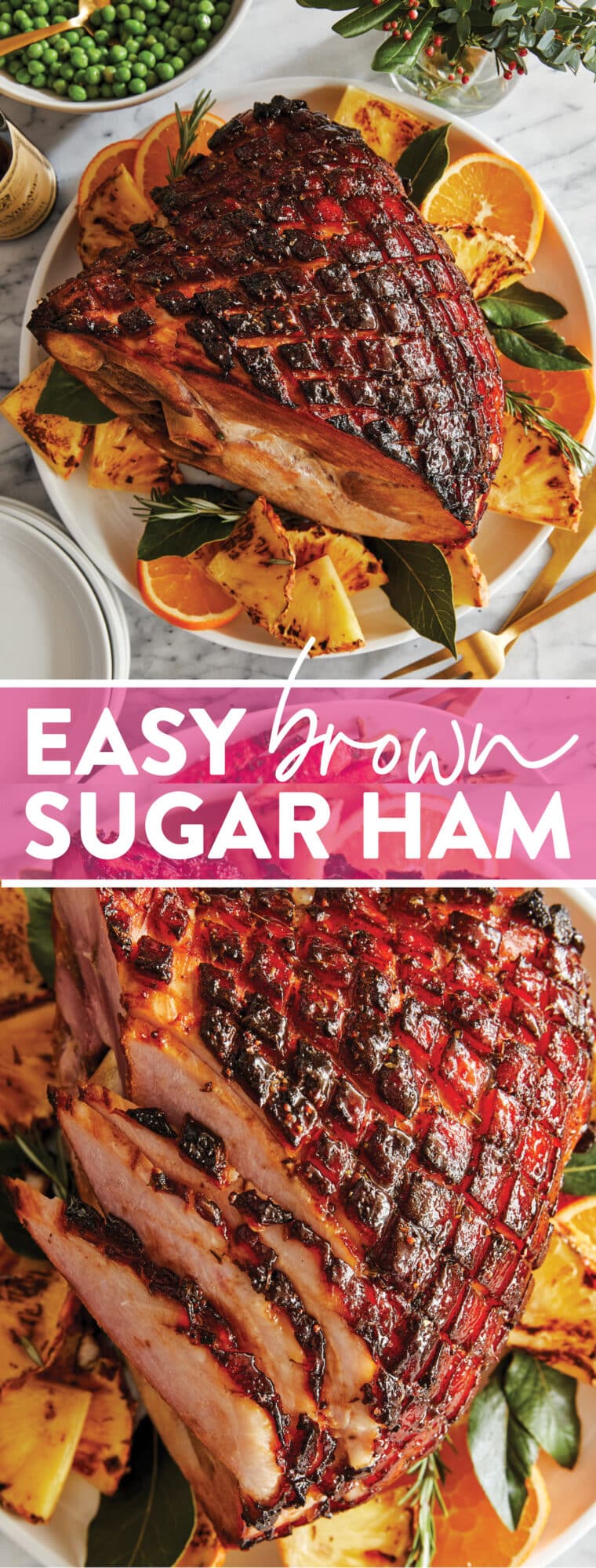 Easy Brown Sugar Ham — самая невероятная глазурь из коричневого сахара.  Безупречно сладкий, пикантный и пикантный!  Абсолютная классика праздника.