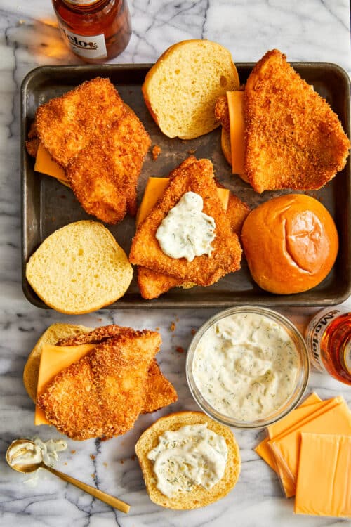 Crispy Fish Sandwiches - Damn Delicious