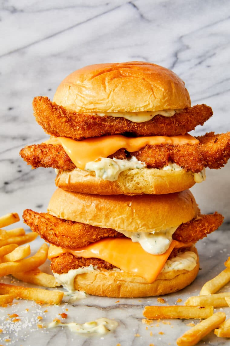 Crispy Fish Sandwiches - Damn Delicious