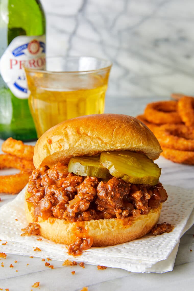 Homemade Sloppy Joes - Hands down THE BEST sloppy joes made from scratch! So saucy, so hearty. Serve in hamburger buns for a quick dinner!