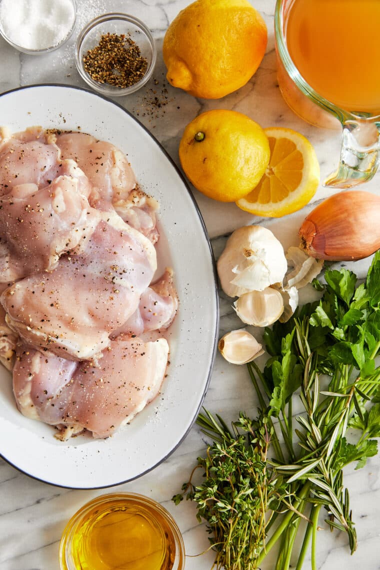 Tuscan Lemon Chicken - Marinated in olive oil, lemon, rosemary, thyme, garlicky goodness. So juicy, tender and moist, grilled to perfection!