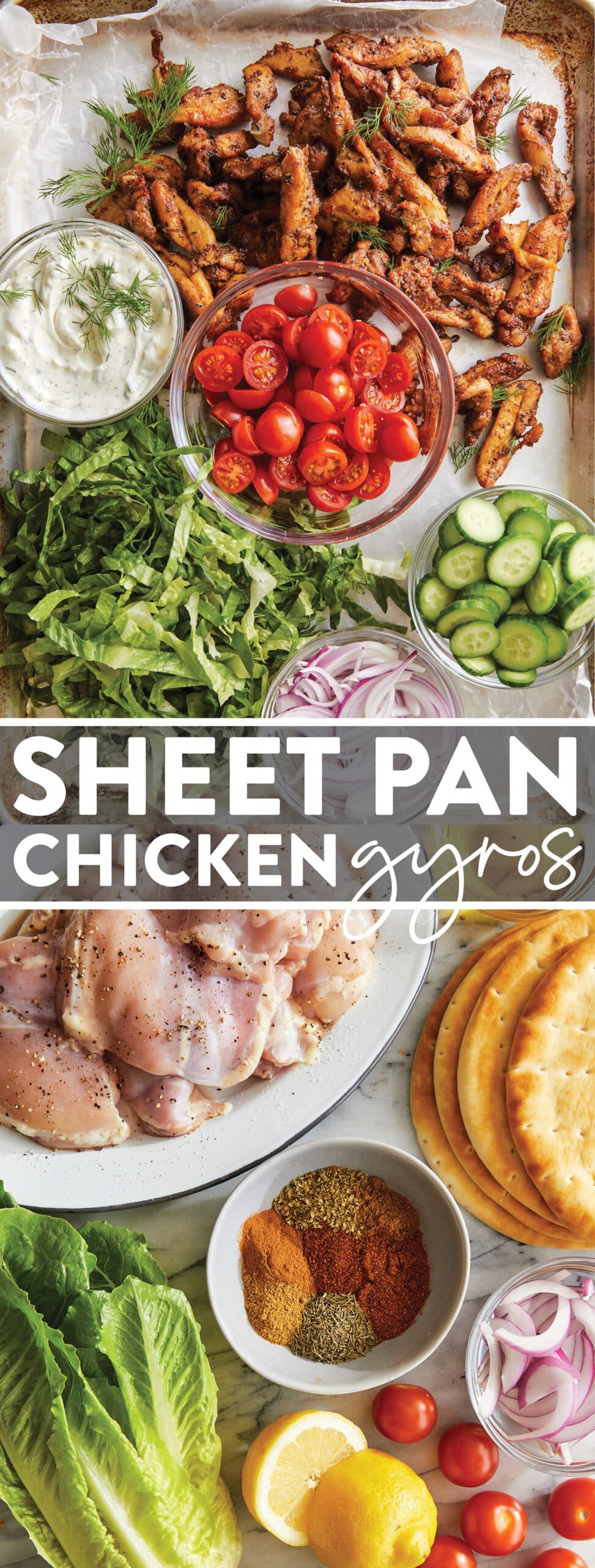 Sheet Pan Chicken Gyros Damn Delicious