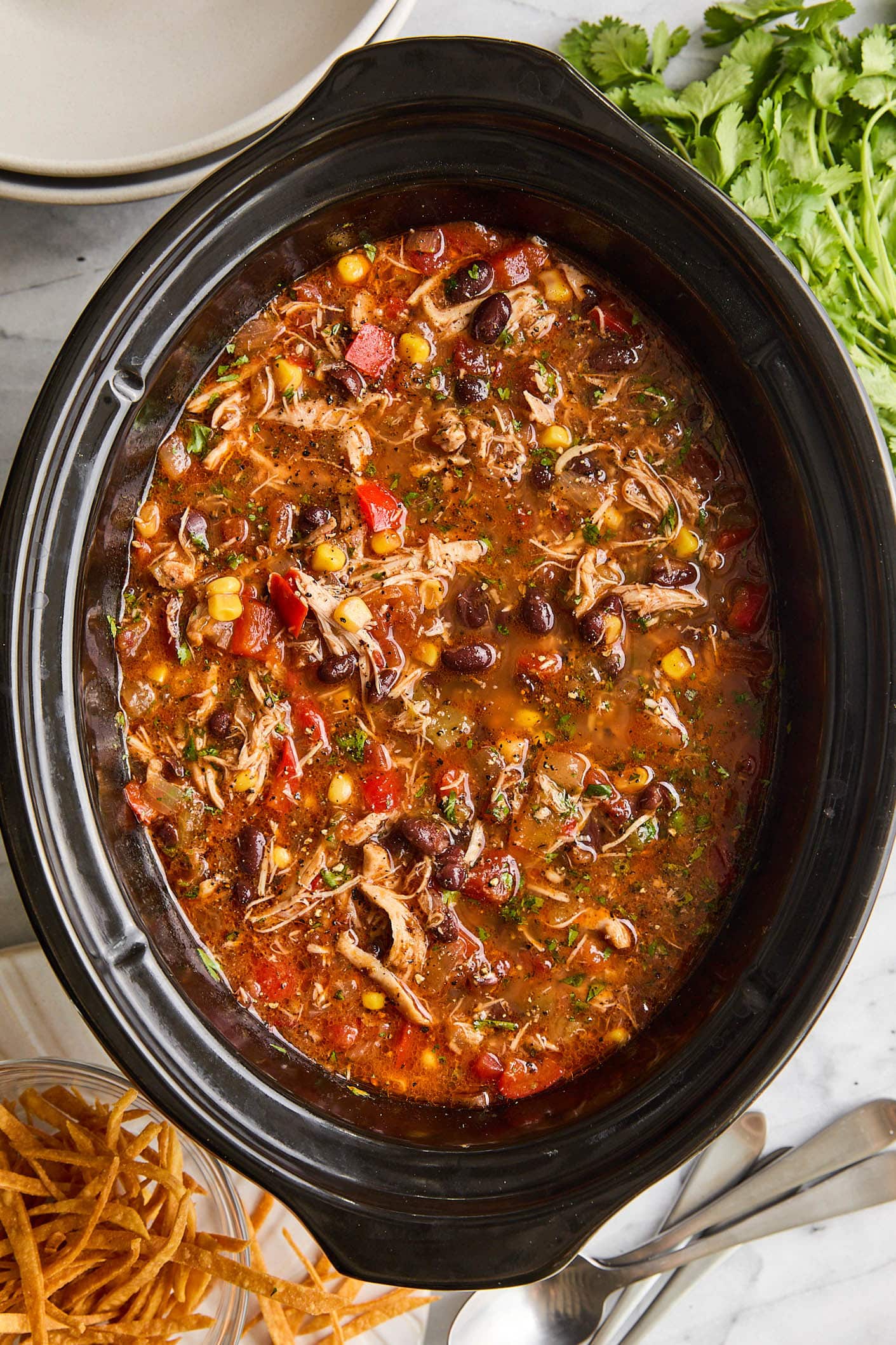 Slow Cooker Chicken Tortilla Soup